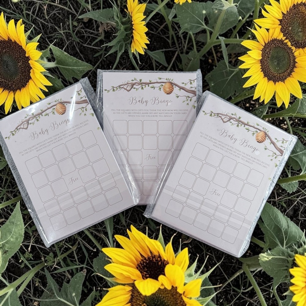 Bee Hive Baby Bingo Baby Shower Game Cards 30 cards